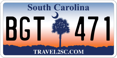 SC license plate BGT471