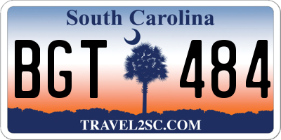SC license plate BGT484