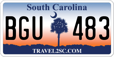 SC license plate BGU483