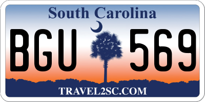 SC license plate BGU569