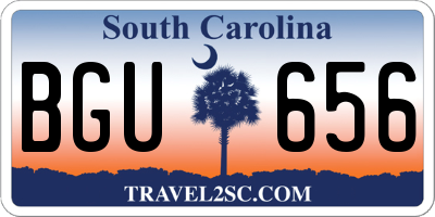 SC license plate BGU656