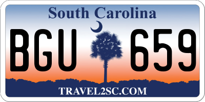 SC license plate BGU659