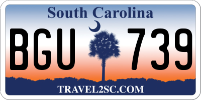 SC license plate BGU739
