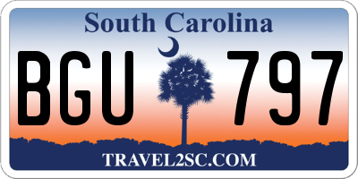SC license plate BGU797