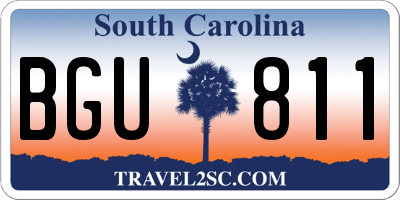 SC license plate BGU811