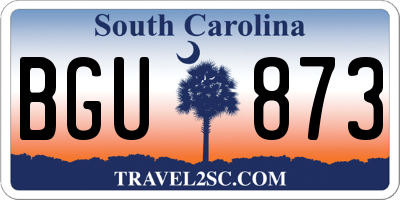 SC license plate BGU873