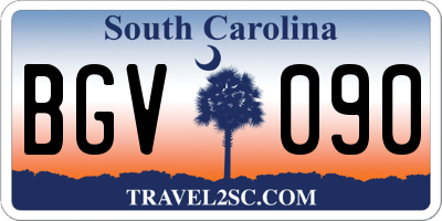 SC license plate BGV090