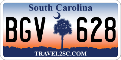 SC license plate BGV628