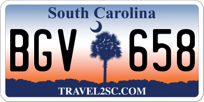 SC license plate BGV658
