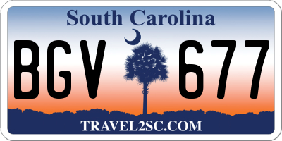 SC license plate BGV677