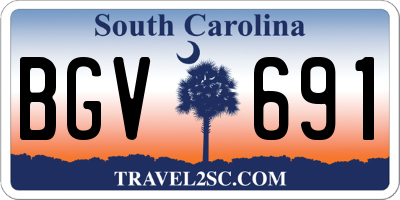 SC license plate BGV691