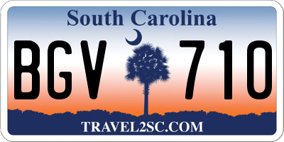 SC license plate BGV710