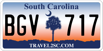 SC license plate BGV717