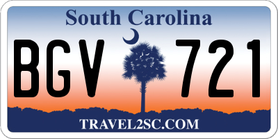 SC license plate BGV721