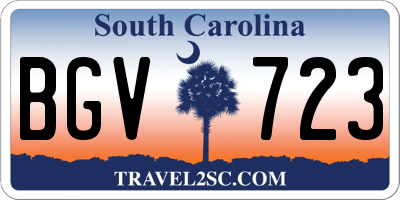 SC license plate BGV723