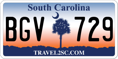 SC license plate BGV729