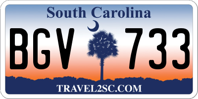 SC license plate BGV733