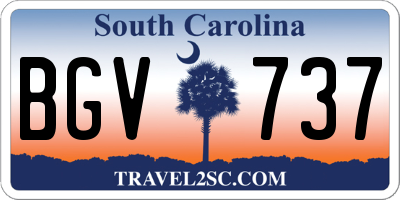 SC license plate BGV737