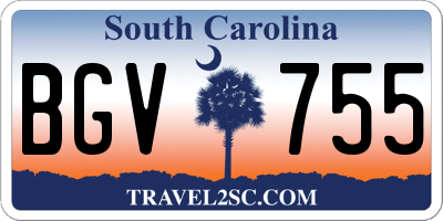 SC license plate BGV755