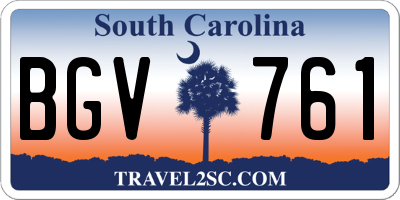 SC license plate BGV761