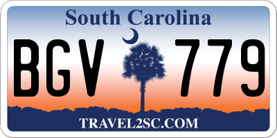 SC license plate BGV779
