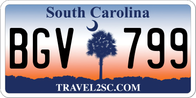 SC license plate BGV799