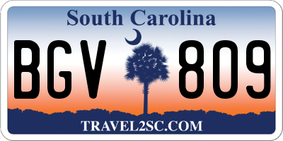 SC license plate BGV809
