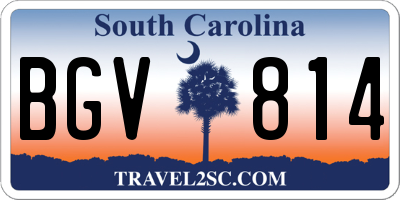 SC license plate BGV814