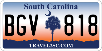 SC license plate BGV818