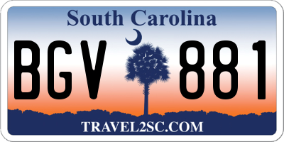 SC license plate BGV881