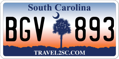 SC license plate BGV893