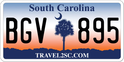 SC license plate BGV895