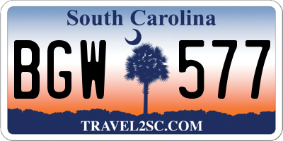 SC license plate BGW577
