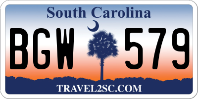 SC license plate BGW579