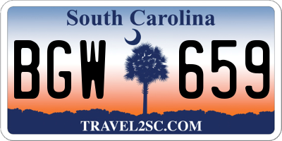 SC license plate BGW659