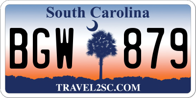 SC license plate BGW879