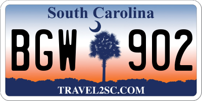 SC license plate BGW902