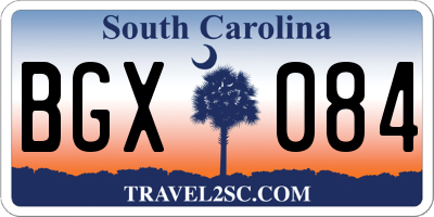 SC license plate BGX084