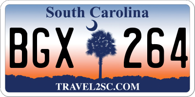 SC license plate BGX264