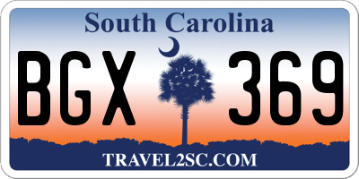 SC license plate BGX369