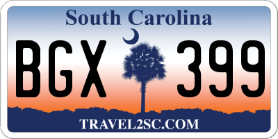 SC license plate BGX399