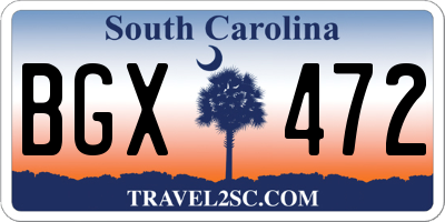 SC license plate BGX472