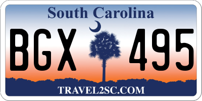 SC license plate BGX495