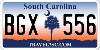 SC license plate BGX556