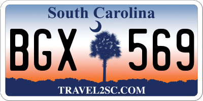 SC license plate BGX569