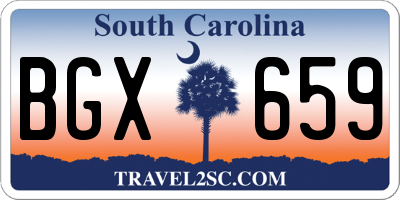 SC license plate BGX659