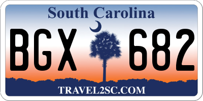 SC license plate BGX682
