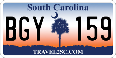 SC license plate BGY159