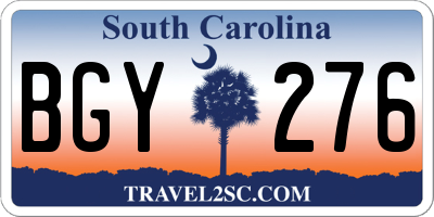 SC license plate BGY276