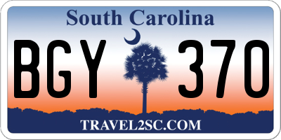 SC license plate BGY370